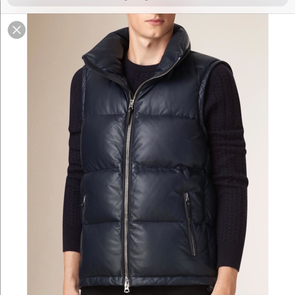 Burberry Detachable Sleeve Hooded Puffer Jacket- Lamb Leather - Picture 2 of 16